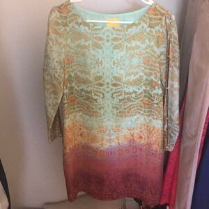 Maeve long sleeve printed patterned dress sz 4